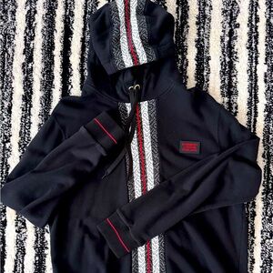 Black Monogram Men’s Burberry Hoodie Size L